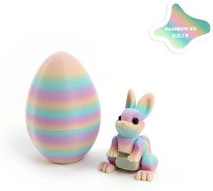 Uplifted Finds 3D Printed Rabbit Eggs Ornament   Artistic Easter Animal Figurine b