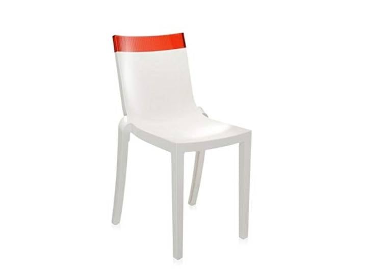 Kartell Stuhl Hi-Cut weiß rot 5850W6