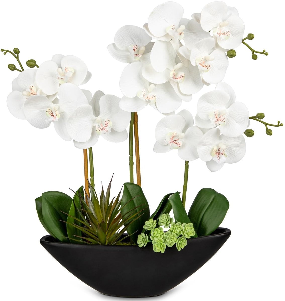 Omgoods Kunstplant Orchidee in Keramieken Pot voor Decoratie