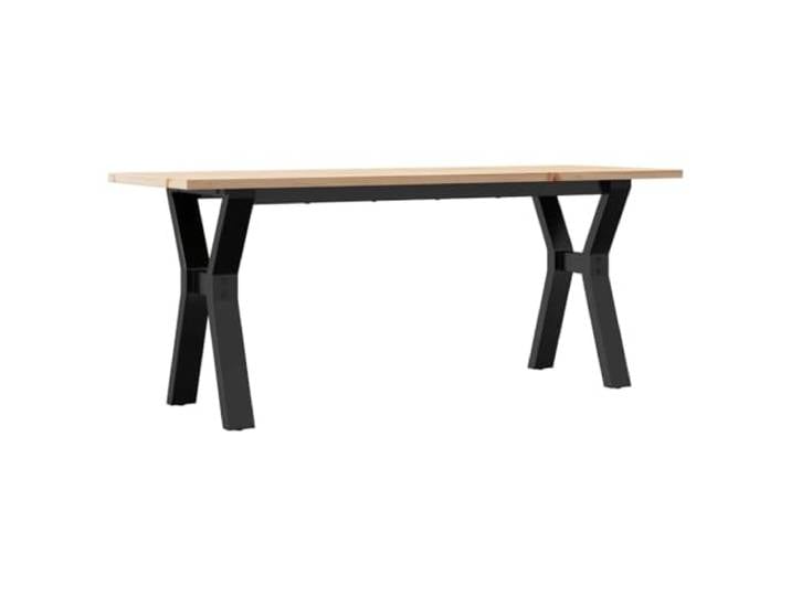 Makastle Couchtisch Y-Gestell 110x40x45 cm Massivholz Kiefer & Stahl