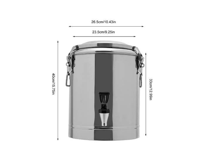 Distributeur de boissons thermiques NEUF en acier inoxydable 14L avec robinet, récipient isotherme pour boissons chaudes et froides comme le café, le thé, le jus