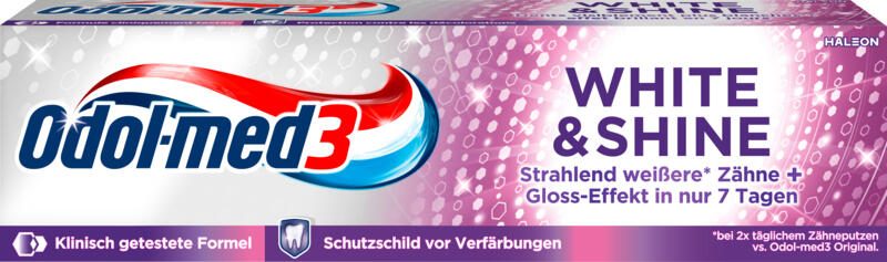 Odol-med3® WHITE & SHINE Zahnpasta 75 ml 4742607004