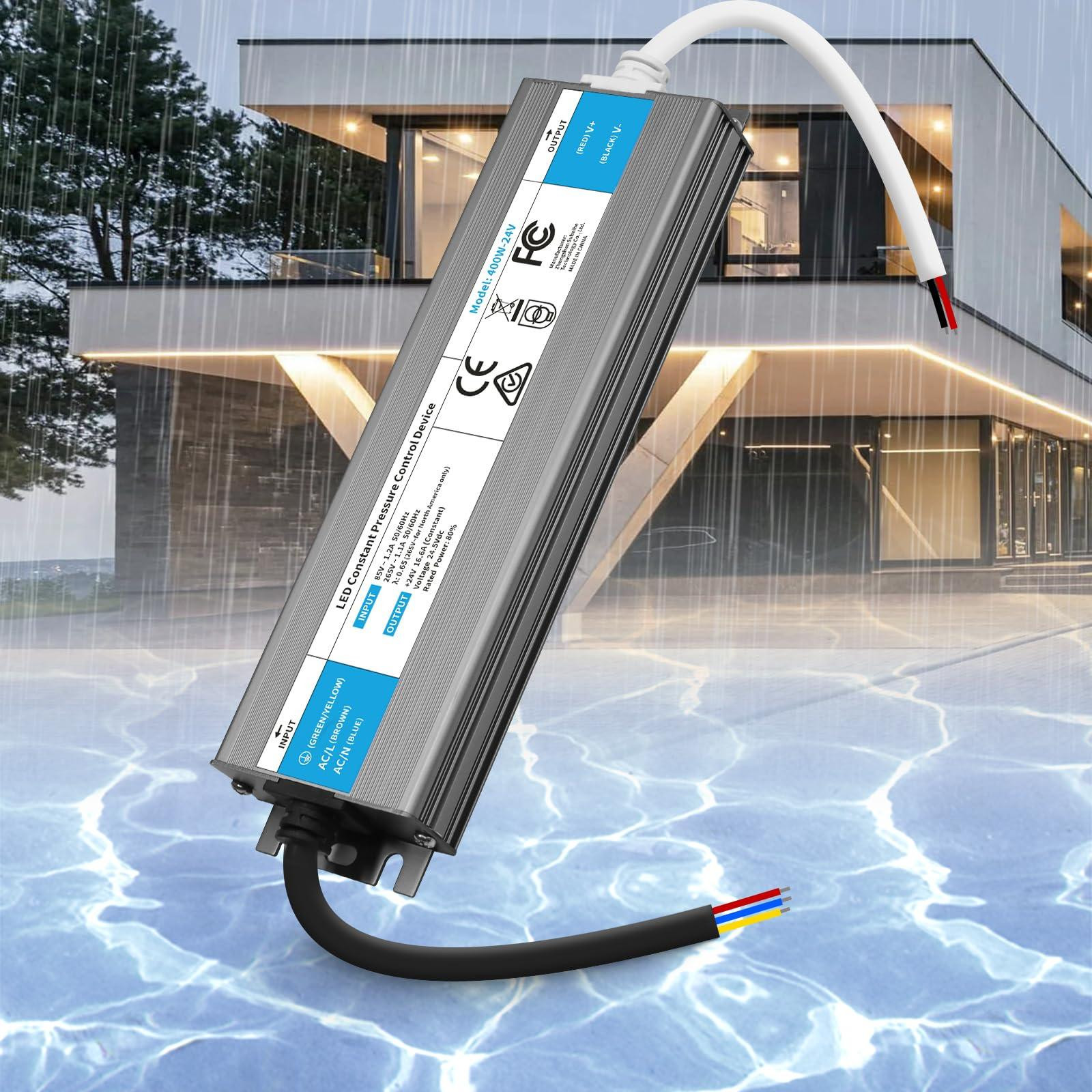 Lustrens LED Voeding 220V naar 24V 400W Transformator Waterdicht IP67