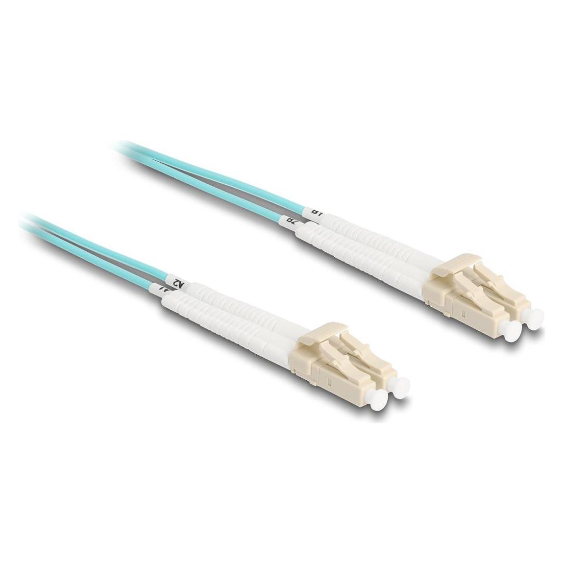 Delock LWL Kabel LC-D > LC-D Multimode OM3 winkelbar 5,0m (5 m) (88082)