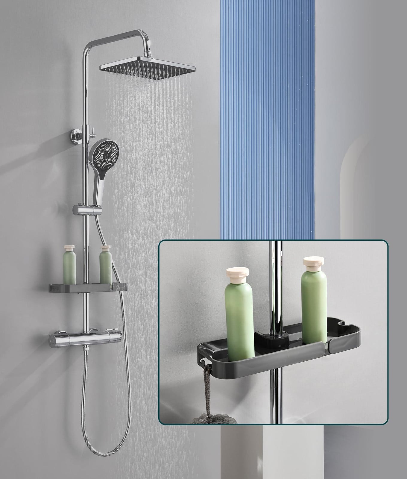 Compleet Douche Systeem met Thermostaat en Handdouche
