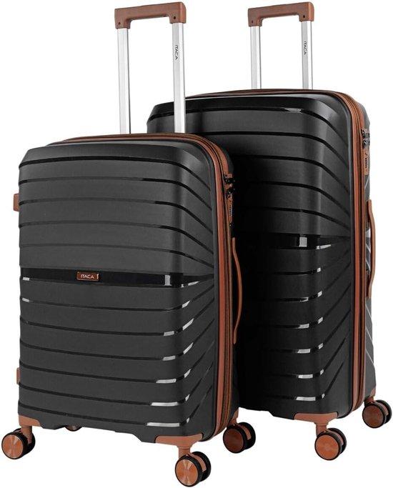 Koffer Set - Reiseset Set - Reise Organisieren - Gestärkte Ecken - 90 Liter - Schwarz