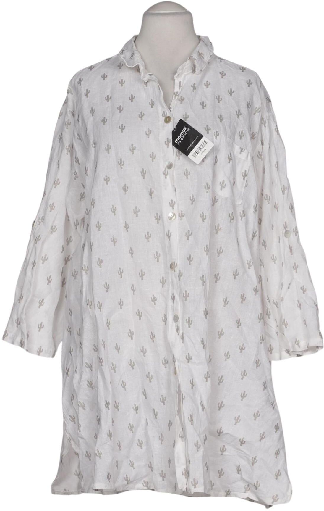 Cassis & Paprika Damen Bluse, Weiß, Gr. EU 54, Leinen - Second Hand