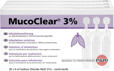 Pari GmbH Pharma -und Apothekenservice MUCOCLEAR 3% NaCl Inhalationslösung 60X4 ml 05737225