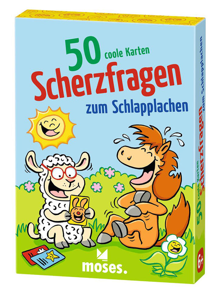moses. Kartenspiel "50 coole Karten - Scherzfragen zum Schlapplachen" - ab 6 Jahren - onesize