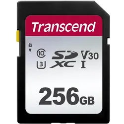 Transcend SDC300S (256 GB, SDXC, U3, UHS-I), Speicherkarte, Schwarz