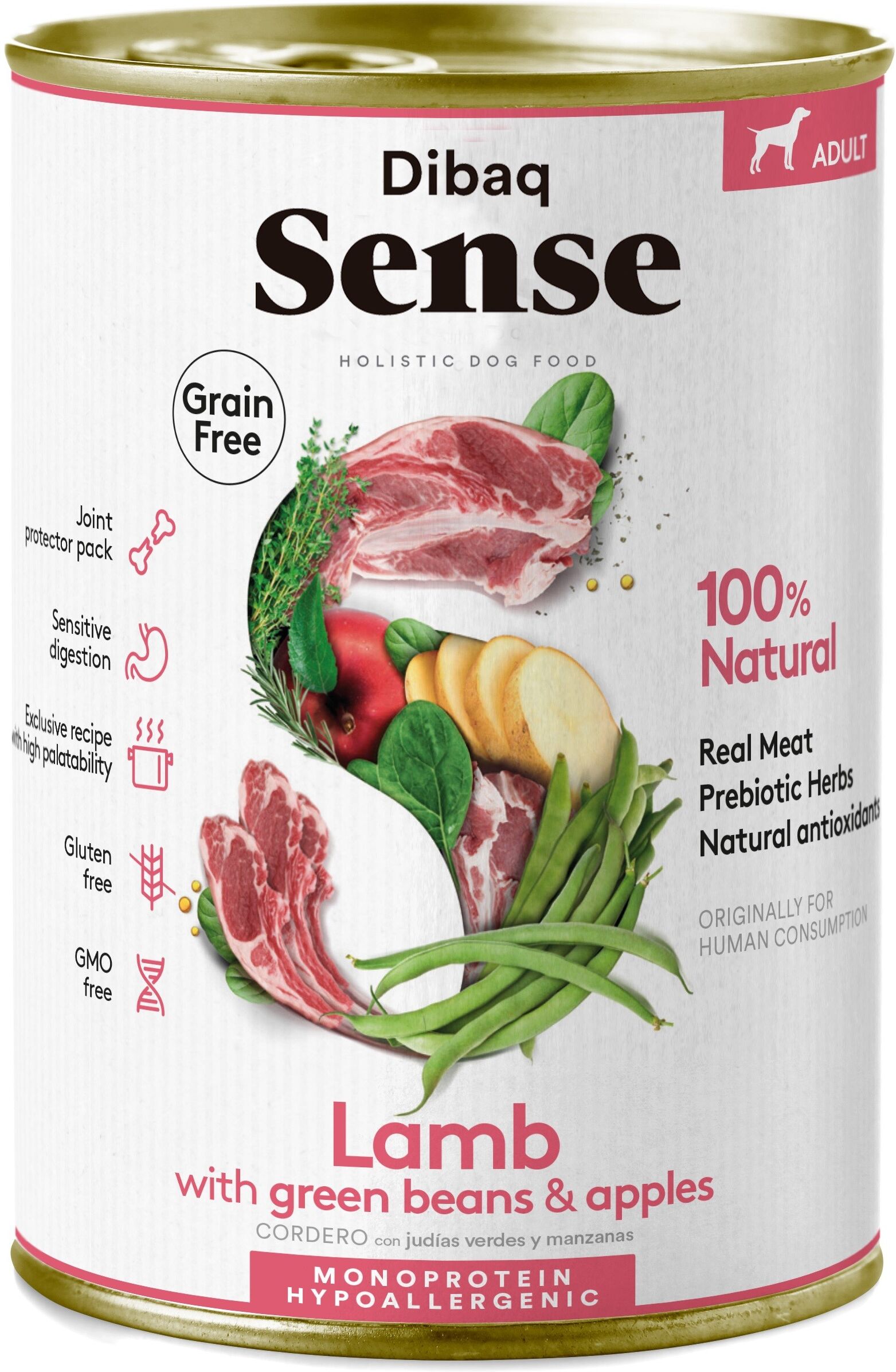 Dibaq Sense Perro Adult Grain Free Cordero Latas 380 gr