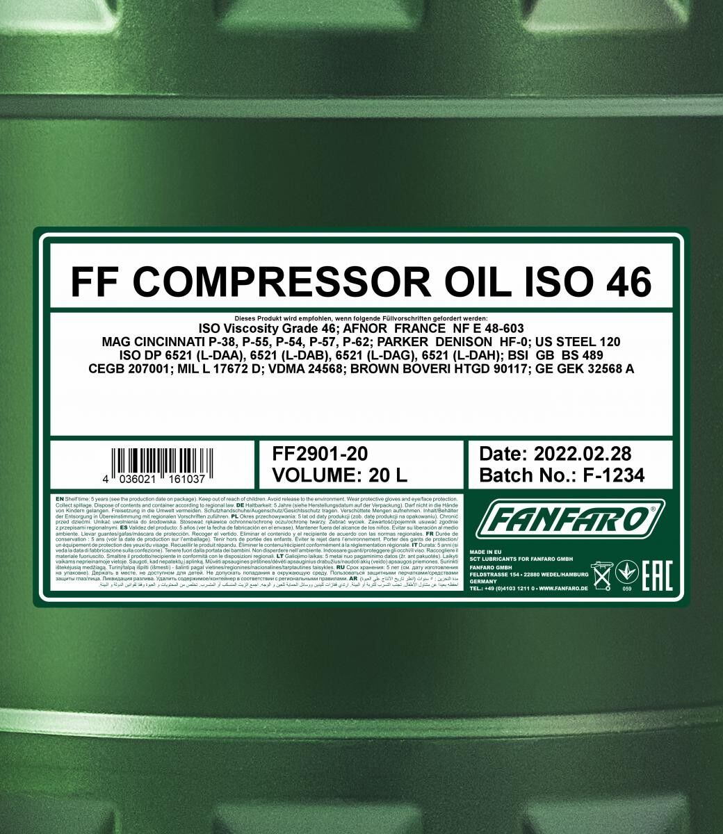 FANFARO FF2901-20 Kompressoriöljy