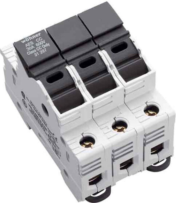 Wöhner Support de fusible 3 pôles pour fusible cylindrique 31297 ; schalk (31297)