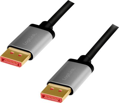 LogiLink DisplayPort AV Anschlusskabel [1x DisplayPort - 1x DisplayPort] 2m Schwarz/Grau