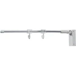 Bannerhalter, magnetisch, Aluminium, 250 mm, gerade Stange, ABS-Kunststoff, Aluminium, silber