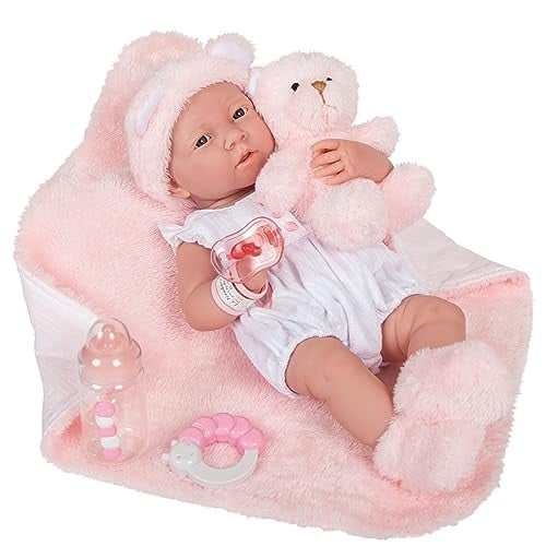 JC TOYS La Newborn Pop babypop voor pasgeborenen, roze, 38 cm
