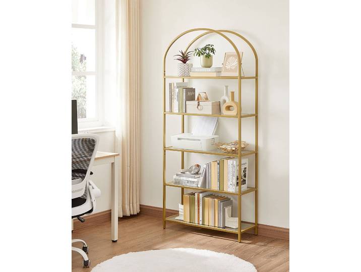 Étagère - Type B Étagères : verre Structure : acier thermopoudré Doré/Doré 83cm