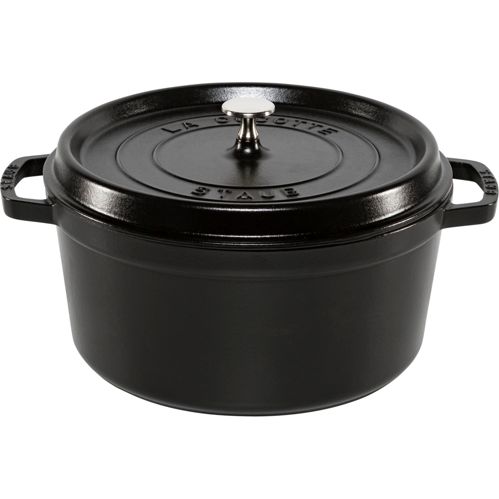 Staub La Cocotte 28cm rund, schwarz, Gusseisen