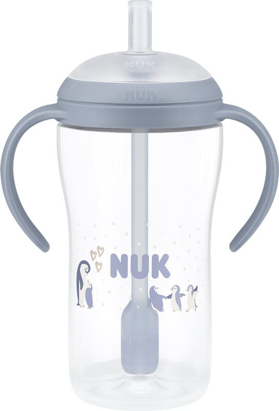 NUK Perfect Match Penguin bouteille avec paille 8m+ 1 pcs