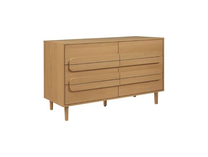 Sweeek Commode vintage décor bois 6 tiroirs JULIANA Bois clair Chêne