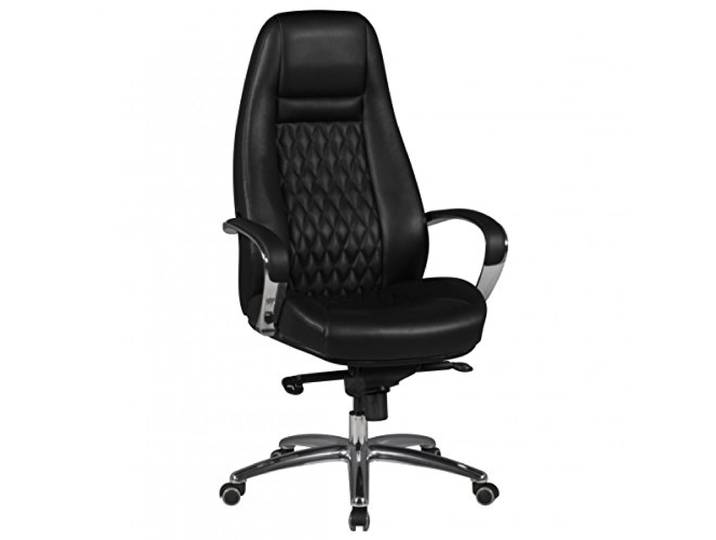AMSTYLE Bürostuhl Austin Echt-Leder Schwarz Schreibtischstuhl 120KG Chefsessel hohe Rückenlehne mit Kopfstütze X-XL
