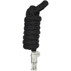 Kieffer Führstrick für Pferde, Satin Shine, 2 m - Panikhaken, Schwarz