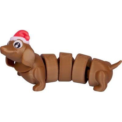 Dackel mit Weihnachtsmütze - Fröhliche Weihnachten