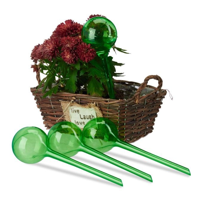 Relaxdays Waterdruppelaar voor kamerplanten, 80 stuks, groen