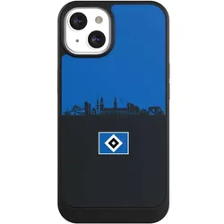 Nivocase Hülle für Apple iPhone 13 Handyhülle NIVOcore Case Schwarz HSV Hamburg Skyline (Apple iPhone 13), Smartphone Hülle, Schwarz