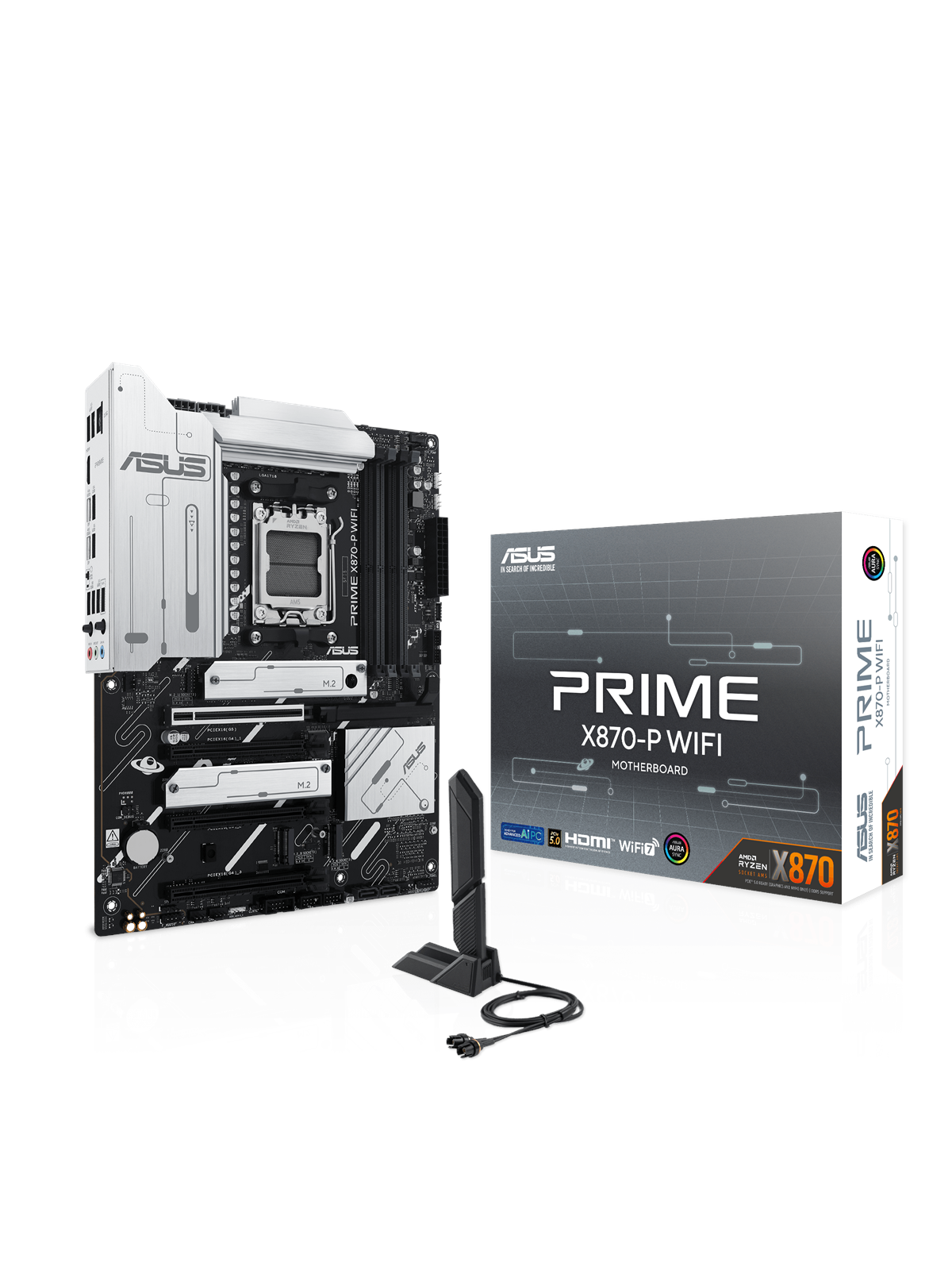 ASUS PRIME X870-P WIFI Mainboard - AMD X870 - AMD AM5 - DDR5 RAM - ATX
