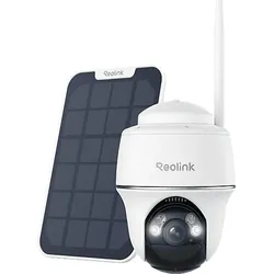 REOLINK Outdoor PT Akkukamera, Solarstrom, 5MP Farbnachtsicht, Drahtlos, 2,4G/5GHz Wi-Fi Argus-Serie B430 mit Solarpanel, Überwachungskamera
