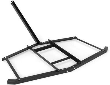Costway 74 inch Wide Driveway Drag Tow Behind Landscape Leveling Rake with Reinforced Bars-Black