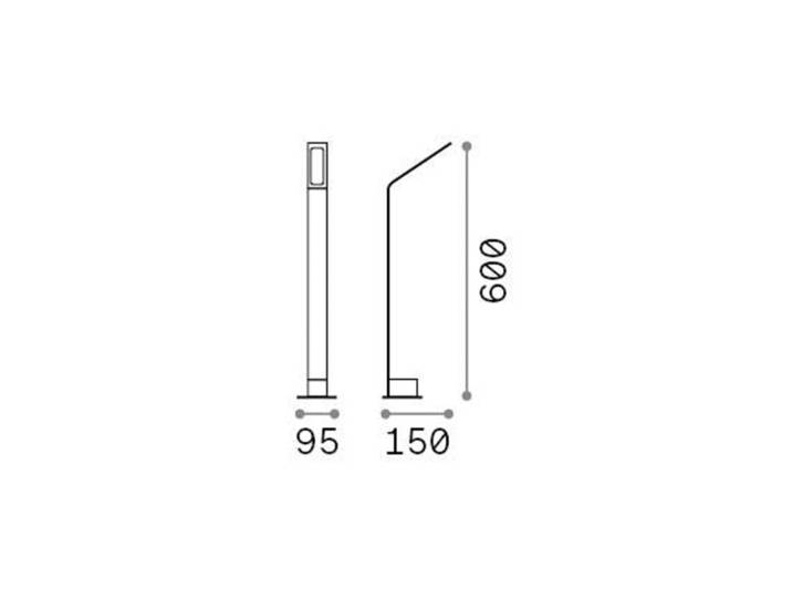 IDEAL LUX LED Wegeleuchte Agos, schwarz, Aluminium, Modern