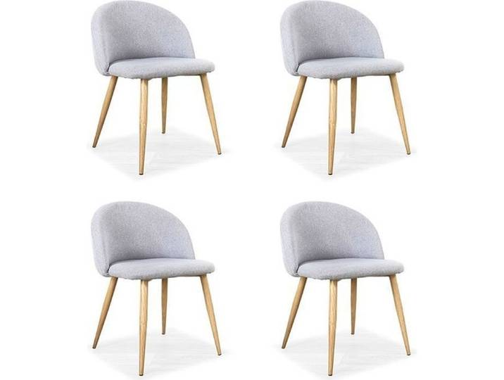 Lot de 4 chaises scandinaves grises - Rossi - DESIGNETSAMAISON