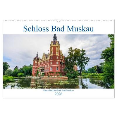 Schloss Bad Muskau (Wandkalender 2026 DIN A3 quer), CALVENDO Monatskalender