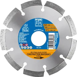 PFERD TOOLS Diamant-Trennscheibe DS PSF für schnelles Trennen von Stein und Beton - 68011221