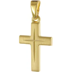 trendor 21990 Kreuz-Anhänger 925 Silber Vergoldet 16 mm