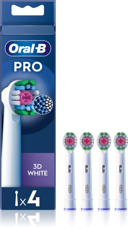 Oral-B PRO 3D White têtes de remplacement pour brosse à dents 4 pcs