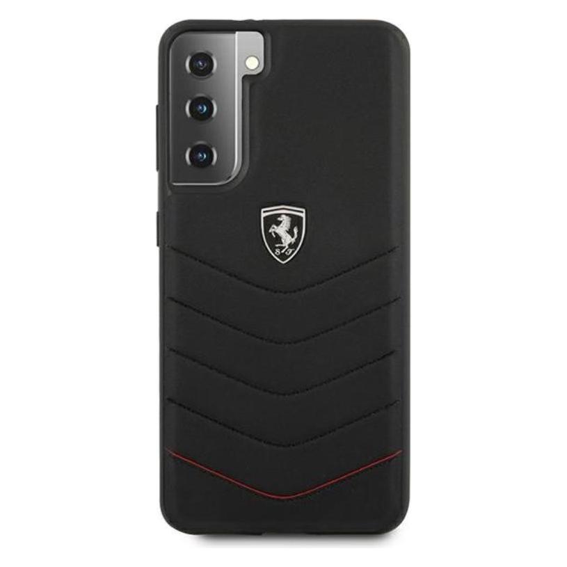 Ferrari Leather Cover Off Track Quilted (Samsung Galaxy S21) (FEHQUHCS21SBK)