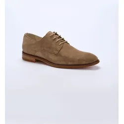 emilio adani Herren Halbschuh aus Velours-Leder Braun regular uni - 45