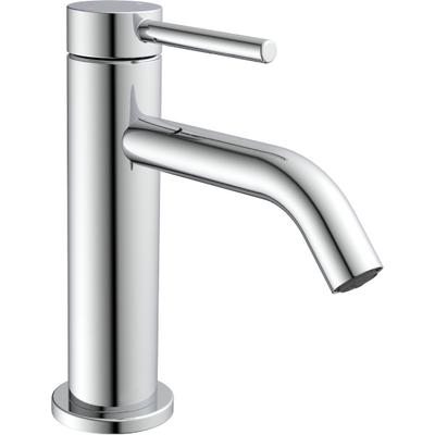 Waschtischarmatur WELLTIME "Toscana", silber (chrome), H:16cm T:15cm, Armaturen, reduzierter Wasserverbrauch durch Eco-Click-Funktion