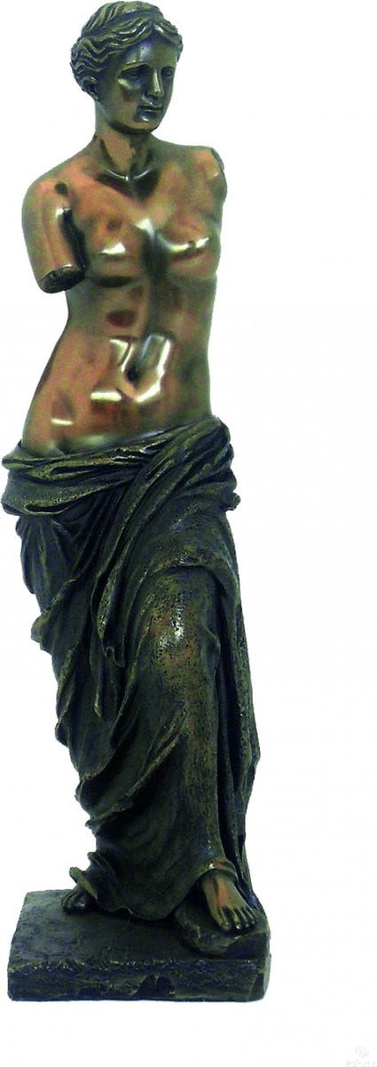 MadDeco Venus van Milo bronskleurig beeldje van polystone voor op tafel