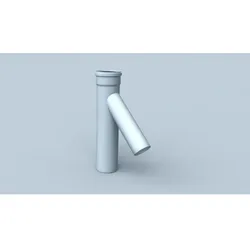 Bertrams Polyline EW Kaskaden-T-Stück 40TS45-125-80 Ø 125, mit Kesselanschluss Ø 80, 45Grad
