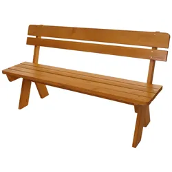 Mendler Gartenbank HWC-L66, Sitzbank Holzbank Parkbank, Gastronomie-Qualität, Massiv-Holz 148cm ~ honigfarben