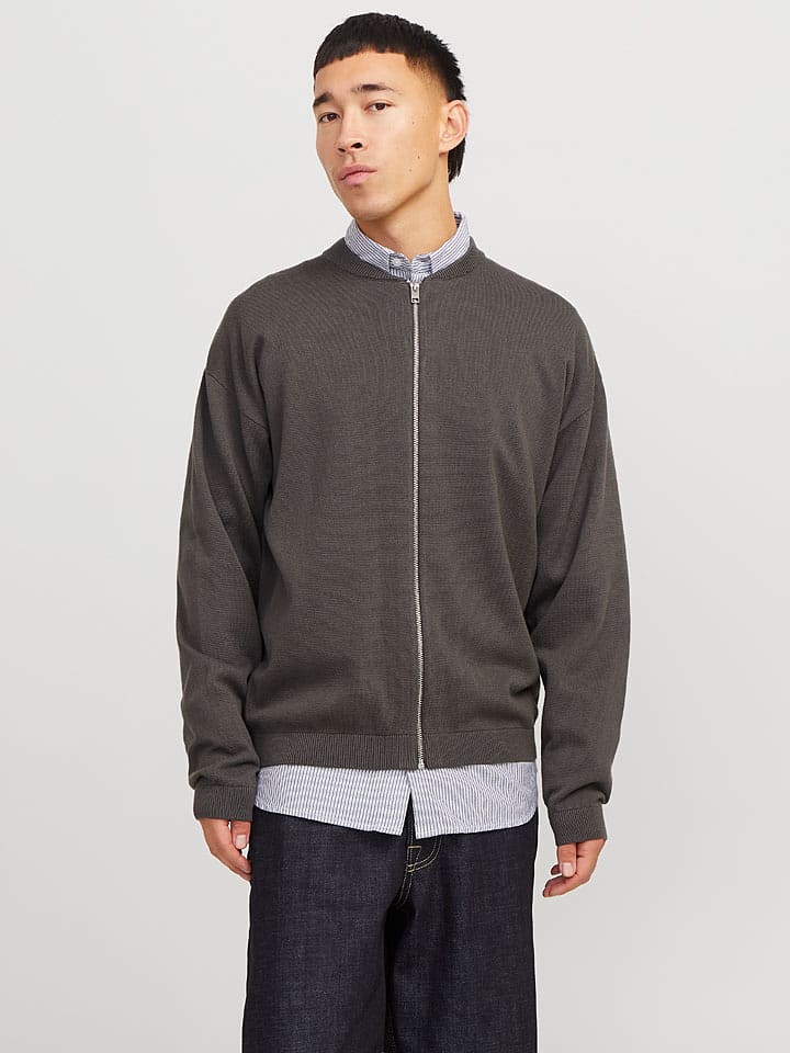 Jack & Jones Cardigan "Calvin" in Anthrazit - XXL