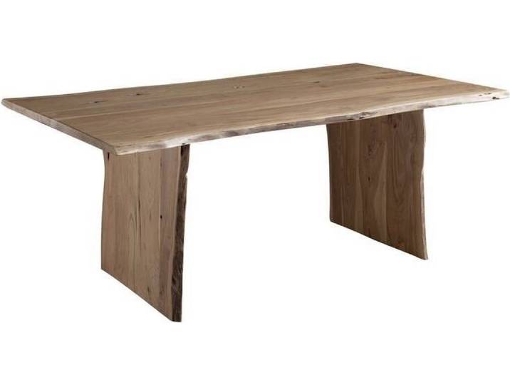 MASSIVMOEBEL24 Table à manger 200x100 Acacia laqué Bois naturel PURE ACACIA #115