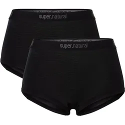 Super Natural, Damen, Funktionsunterhose, Tundra175 2er Pack (M), Schwarz