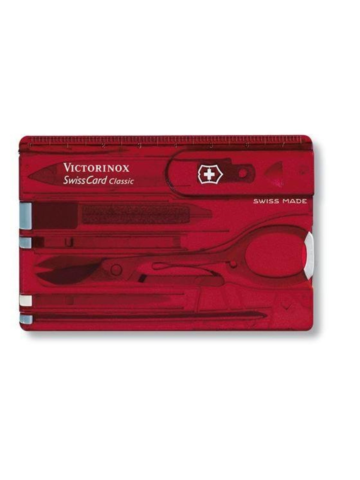 Victorinox SWISSCARD red transparent