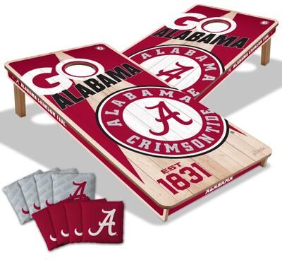 Skip's Garage Alabama Crimson Tide NCAA 2x4 Cornhole Board Set