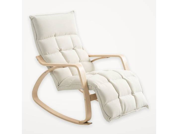 Fauteuil à balançoire Fauteuil à bascule équipé de dossier Repose-pieds Fauteuil oscillant Fauteuil relax avec toile optique